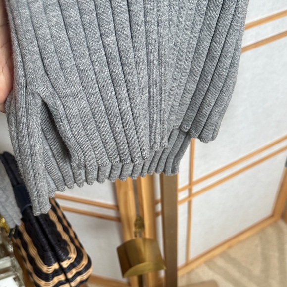 Acne Studios Light Gray Ribbed Crew Neck Sweater - Picture 9 of 10
